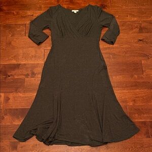 Dress Barn Charcoal Long Sleeve Dress